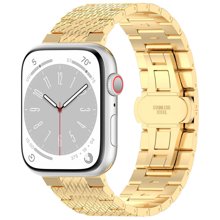 Sandsberg | Für Apple Watch Series 3 38mm Twill Edelstahl Armband (Gold)