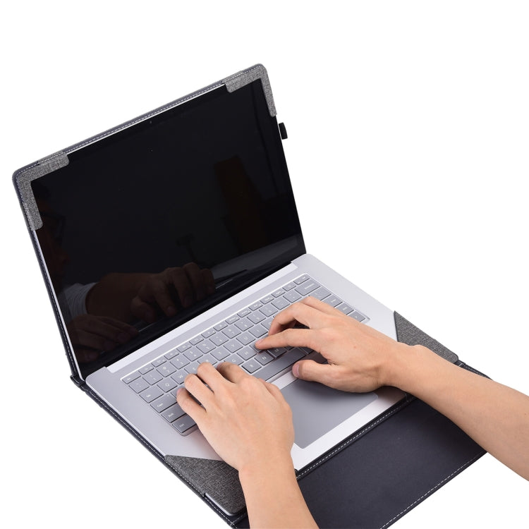 Für Lenovo ThinkPad X1 Carbon 14 Gen 5 Stofftextur Laptop-Leder-Schutzhülle (Space Ash)