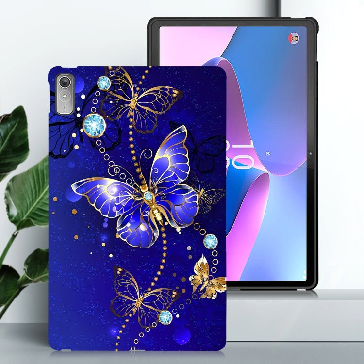 Sandsberg | Für Lenovo Tab P11 Gen 2 Farbmalerei Muster Smart Tablet TPU Hülle (Blauer Schmetterling)