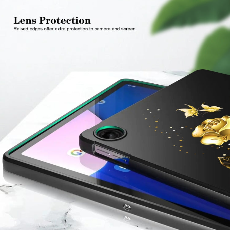 Sandsberg | Für Lenovo Tab P11 Gen 2 Farbmalerei Muster Smart Tablet TPU Hülle (Blauer Schmetterling)