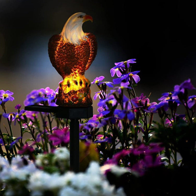 Sandsberg | Garten-Eule-Papagei-Statue LED Solarlicht Außen wasserdicht Rasenlampe