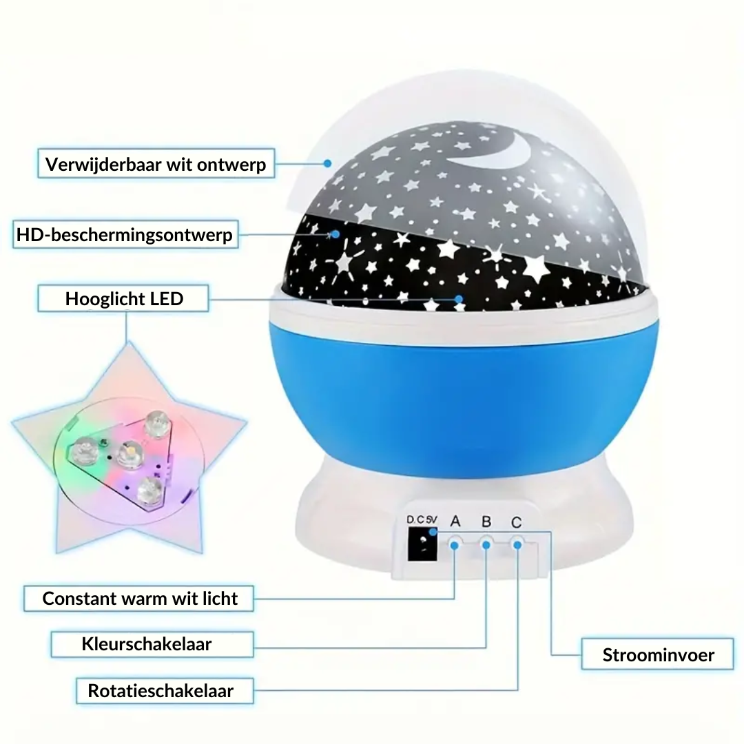Sternenprojektor Nachttischlampe - Luna