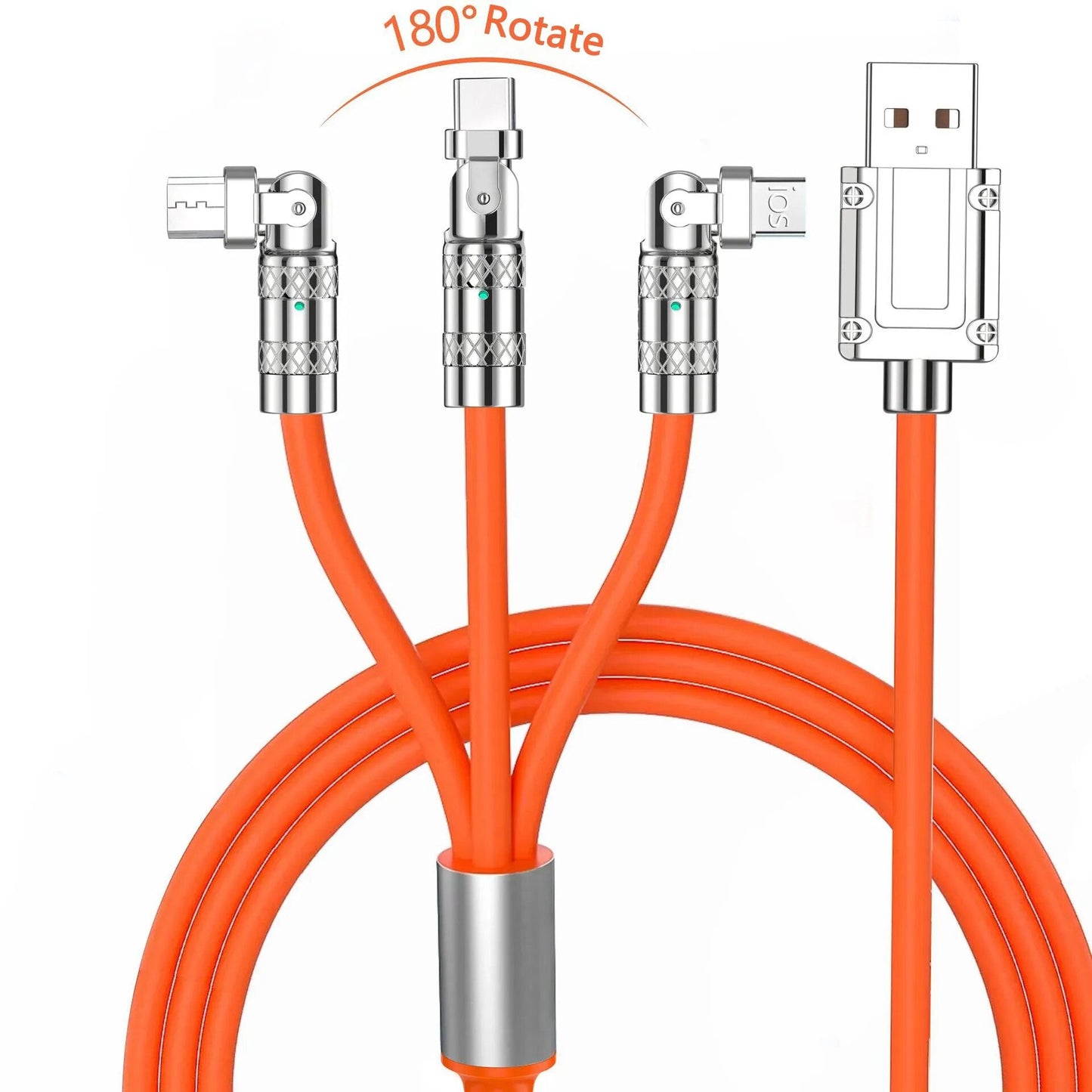 3-in-1-Drehkabel – 120 W Super-Blitzladung