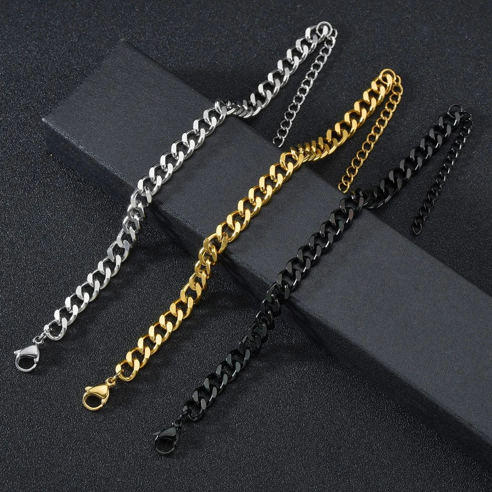 Unisex Einfaches Edelstahlarmband