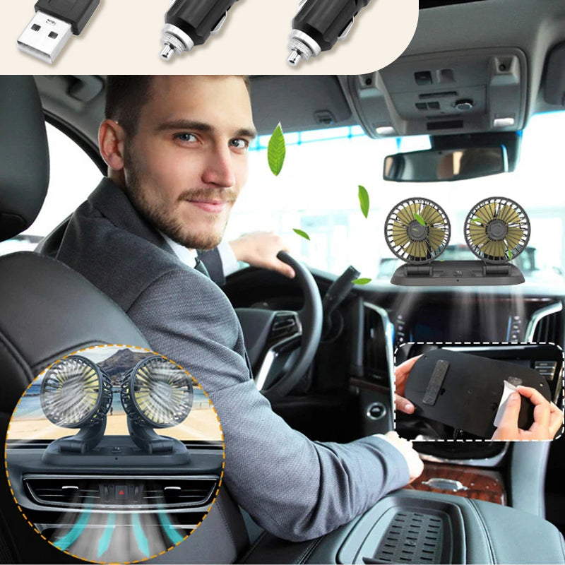 Doppelkopf Auto Kühlluftzirkulatorventilator