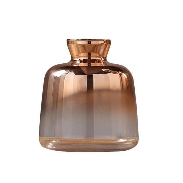 Sandsberg Spiegelnde Gradient-Gold-Vase | Modernes Design | Dekoratives Highlight für Zuhause