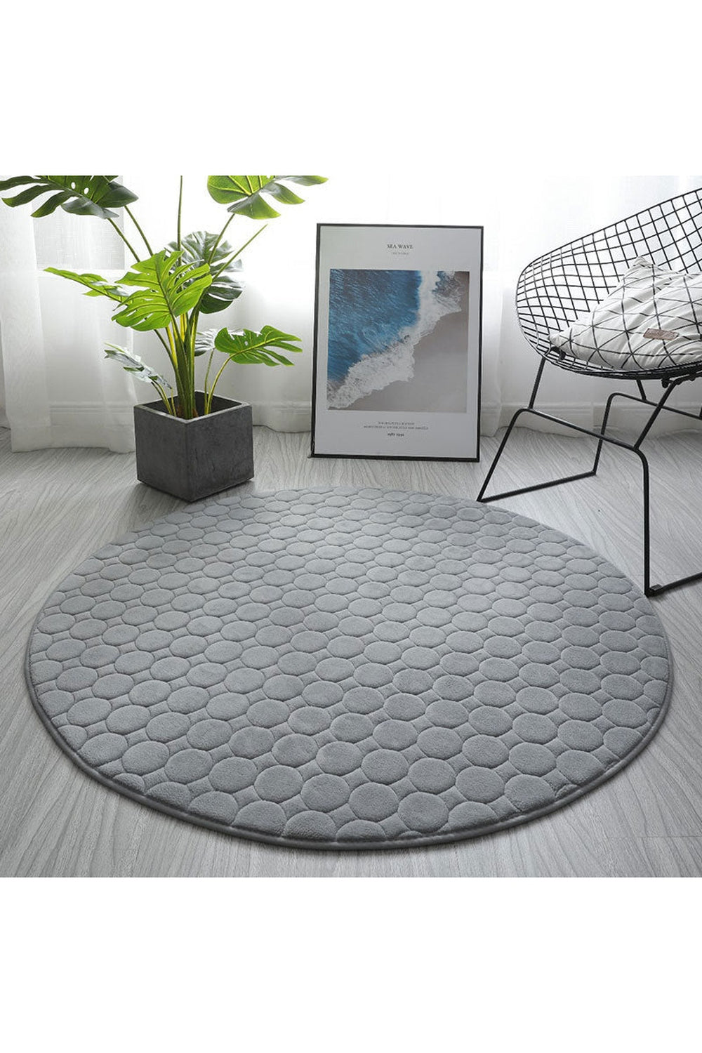 Verdickter Pastell runder Teppich
