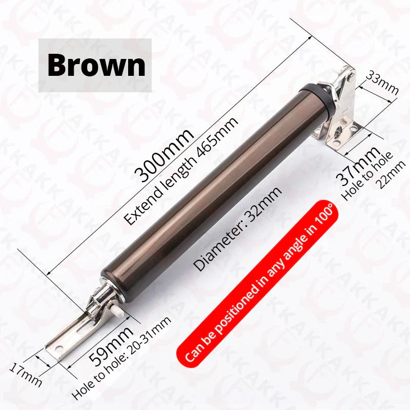KAK Soft Closing Automatische Deursluiter - 35KG Pneumatisch, Regelbare Snelheid, Positionerende Deurstopper, Beschermende Houder Hardware