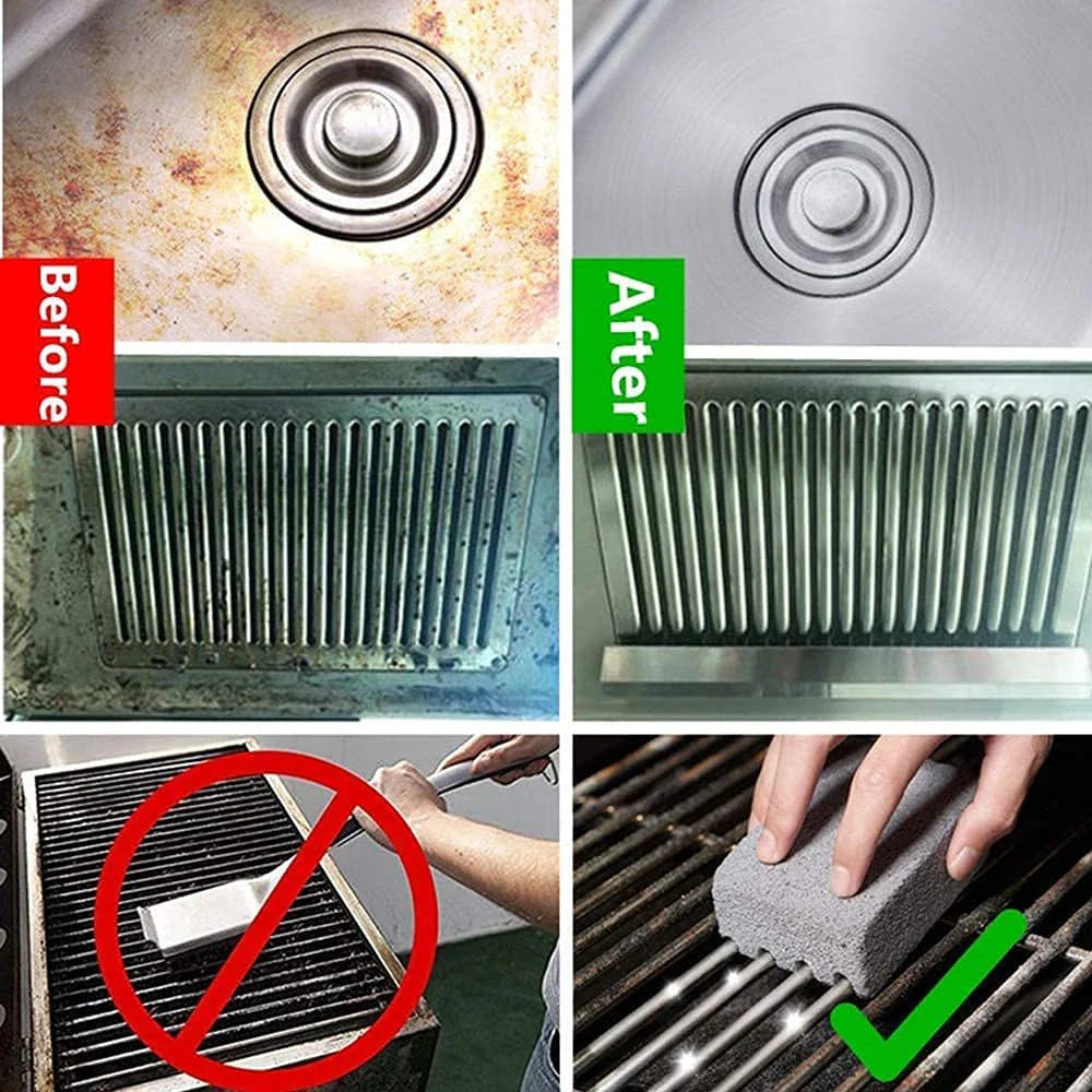 BBQ Grill Reinigungsblock | Grill Reinigungsstein | Roste Flecken Fett Reiniger | BBQ Werkzeuge & Küchendekor Gadgets