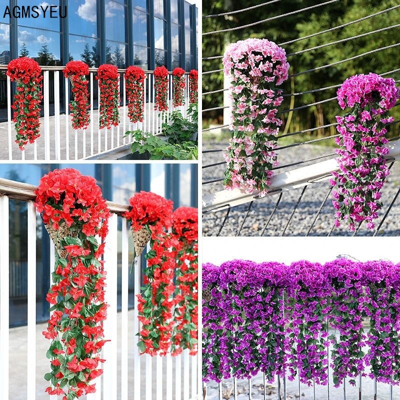 Bunte künstliche Seide violett Efeu hängen Blume für Girlande Wand