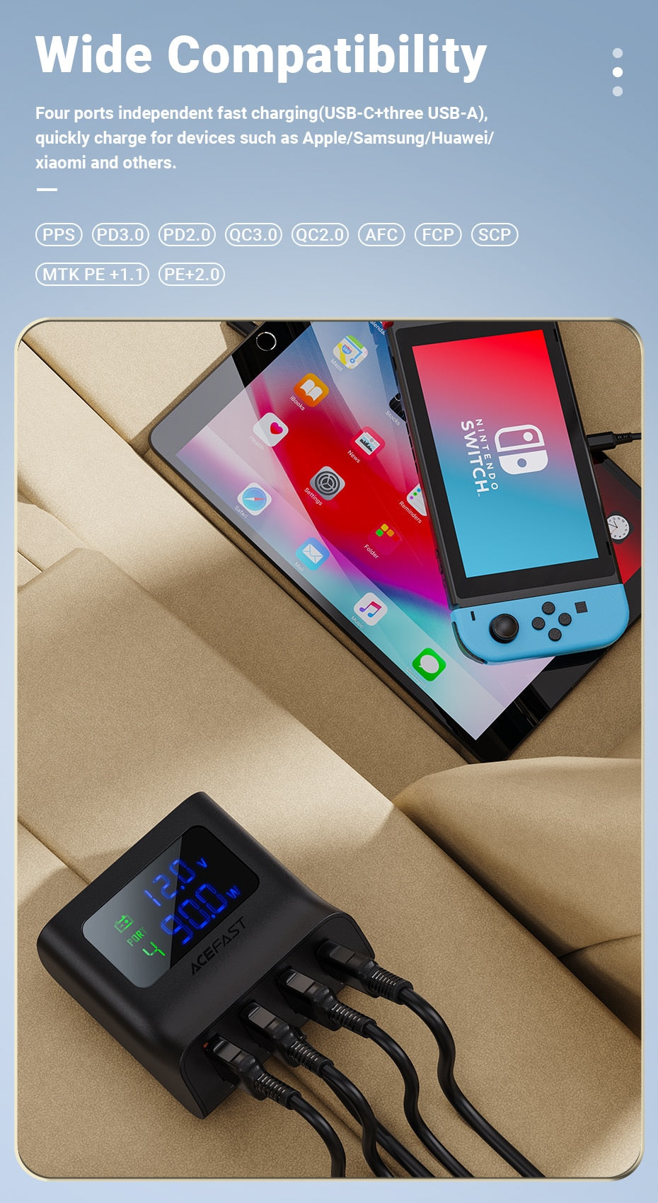 Car USB-Splitter Schnellladegerät