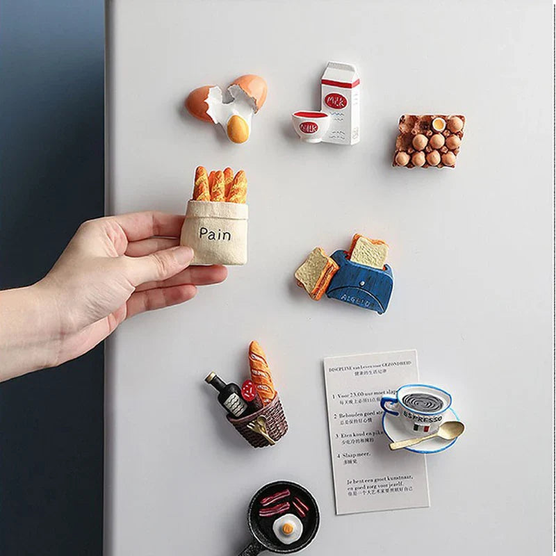 Sandsberg | Bionic Food Kühlschrankmagnet 3D kreative Cartoon Heimdekoration magnetischer süßer Kühlschrankmagnet magnetischer Aufkleber Kraft Nachricht