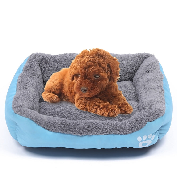 Sandsberg | Candy Color Vier Jahreszeiten Echtes Warmes Haustier Hundehütte Mat Teddy Hundematte, Größe: XXL, 95×72×18cm (Blau)