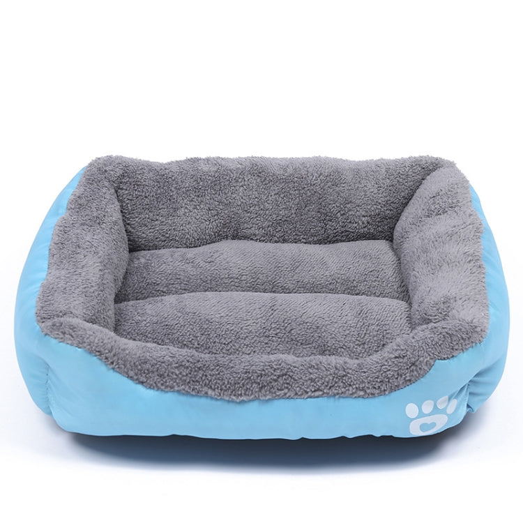 Sandsberg | Candy Color Vier Jahreszeiten Echtes Warmes Haustier Hundehütte Mat Teddy Hundematte, Größe: XXL, 95×72×18cm (Blau)