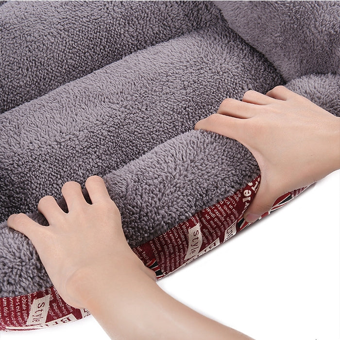 Sandsberg | Candy Color Vier Jahreszeiten Echtes Warmes Haustier Hundehütte Mat Teddy Hundematte, Größe: XXL, 95×72×18cm (Blau)