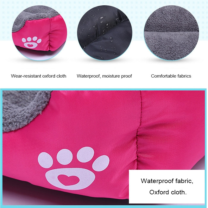Sandsberg | Candy Color Vier Jahreszeiten Echtes Warmes Haustier Hundehütte Mat Teddy Hundematte, Größe: XXL, 95×72×18cm (Blau)