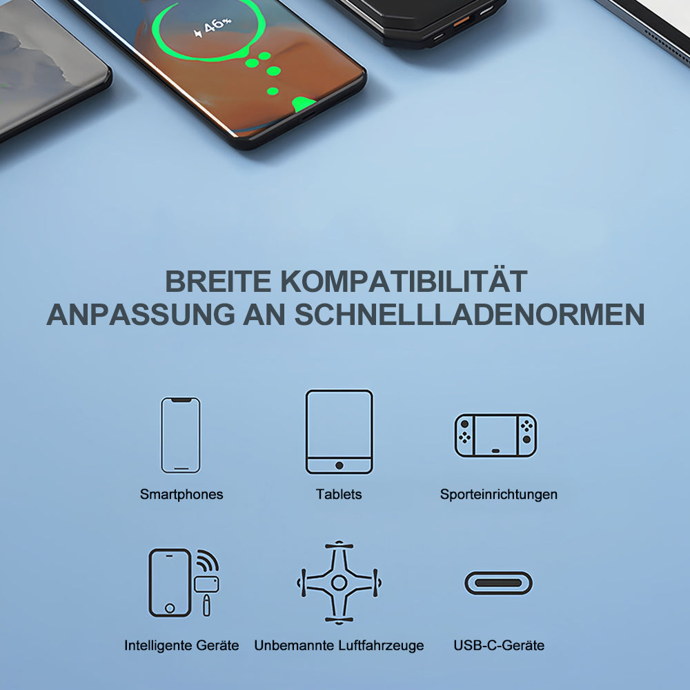 Schnell aufladbares, einziehbares Ladegerät