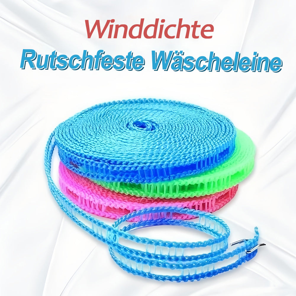 Winddichte rutschfeste Wäscheleine (32 Ft)
