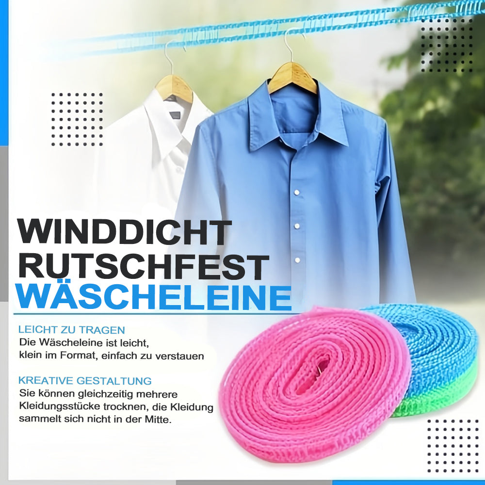 Winddichte rutschfeste Wäscheleine (32 Ft)
