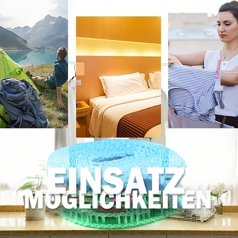 Winddichte rutschfeste Wäscheleine (32 Ft)