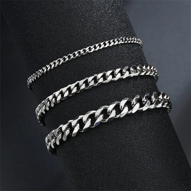 Unisex Einfaches Edelstahlarmband