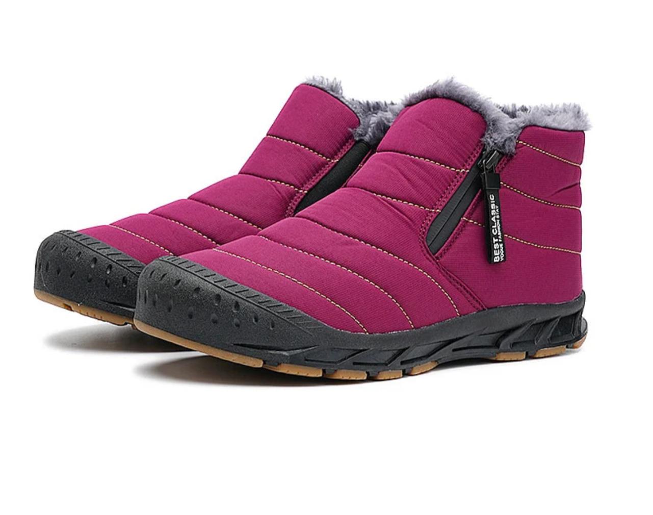Damen warme Winter Kunstpelz, gefüttert mit wasserdichten Outdoor Schneestiefeln