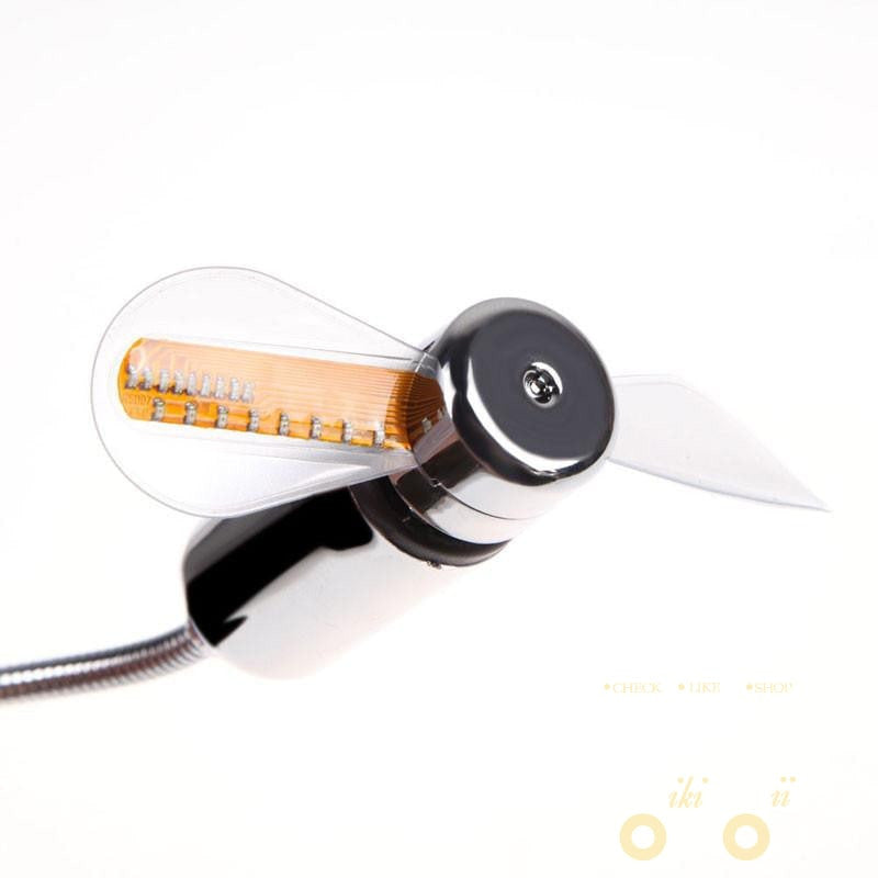 Verstellbarer USB Gadget Mini LED Licht Ventilator Uhr