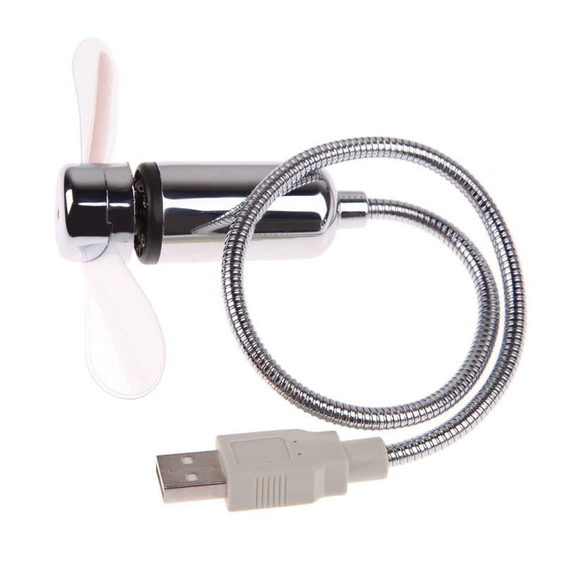 Verstellbarer USB Gadget Mini LED Licht Ventilator Uhr