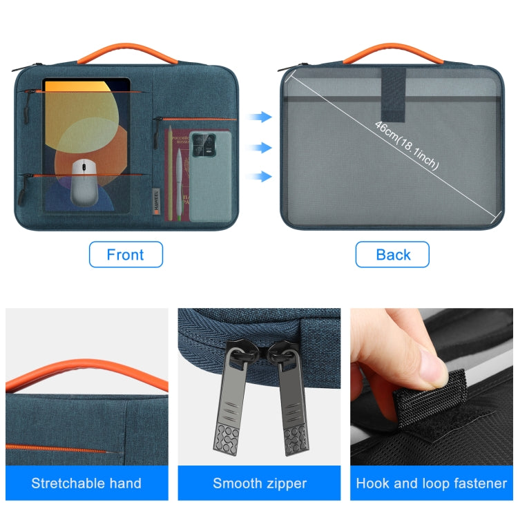 HAWEEL 15,0 Zoll Hülle Tasche Reißverschluss Aktentasche Laptop Handtasche für Macbook, Samsung, Lenovo Thinkpad, Sony, DELL Alienware, CHUWI, ASUS, HP, 15,0 Zoll-16,0 Zoll Laptops (Marineblau)