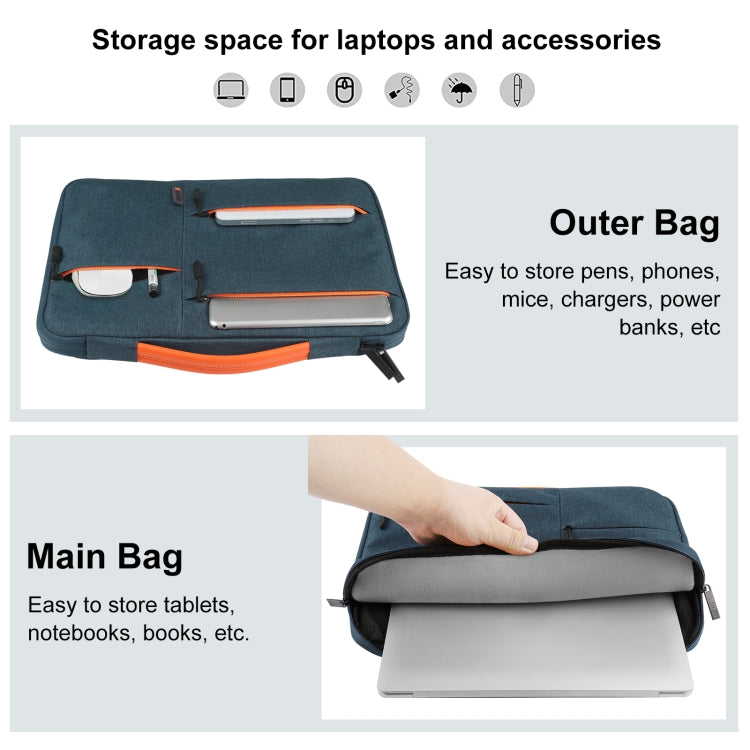 HAWEEL 15,0 Zoll Hülle Tasche Reißverschluss Aktentasche Laptop Handtasche für Macbook, Samsung, Lenovo Thinkpad, Sony, DELL Alienware, CHUWI, ASUS, HP, 15,0 Zoll-16,0 Zoll Laptops (Marineblau)