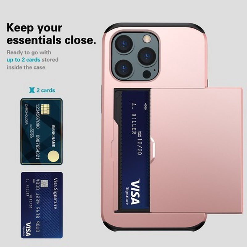 Business Armor Slide Wallet iPhone Hülle