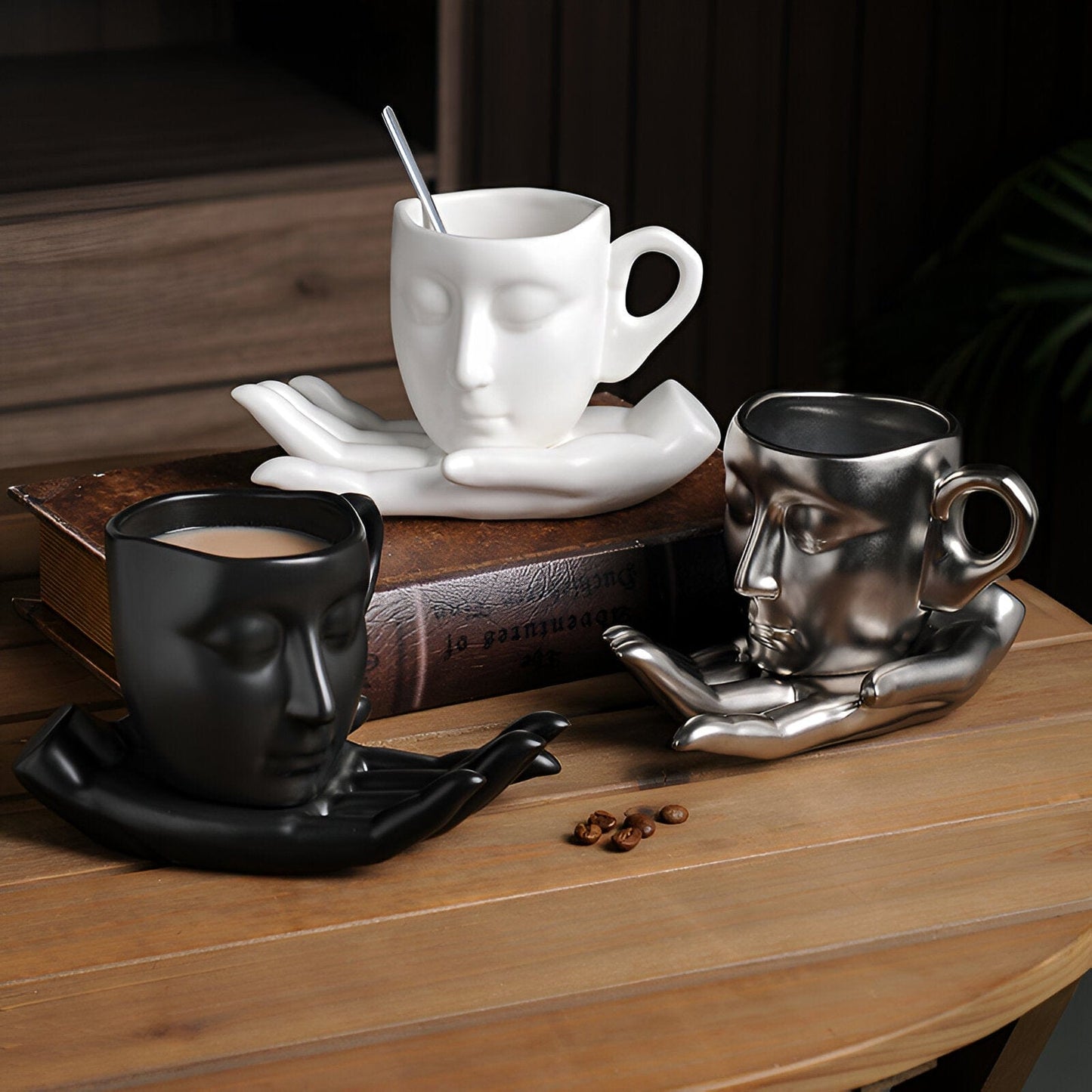 Abstrakte Kunst Kaffee Set