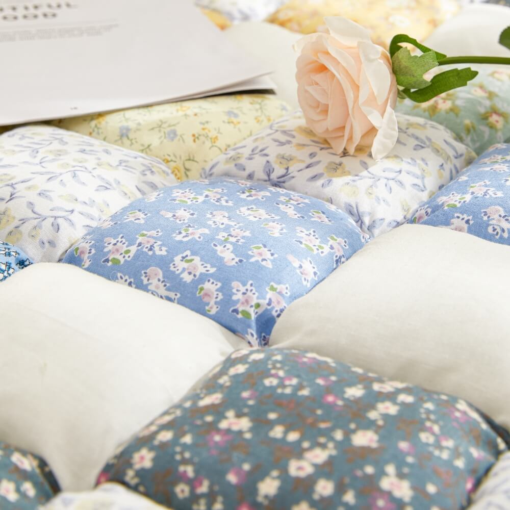 Handgefertigte Gemütliche Patchwork Blumen Puff Sofaabdeckung