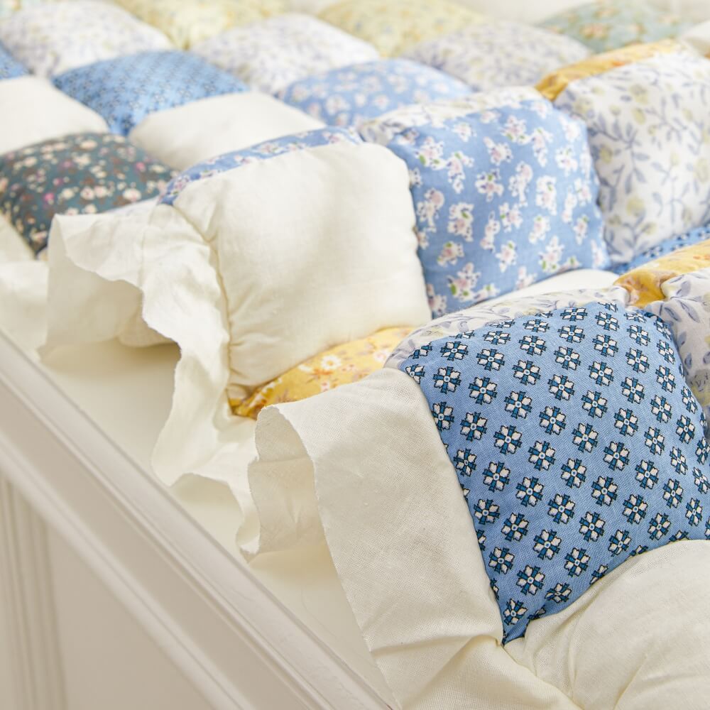 Handgefertigte Gemütliche Patchwork Blumen Puff Sofaabdeckung