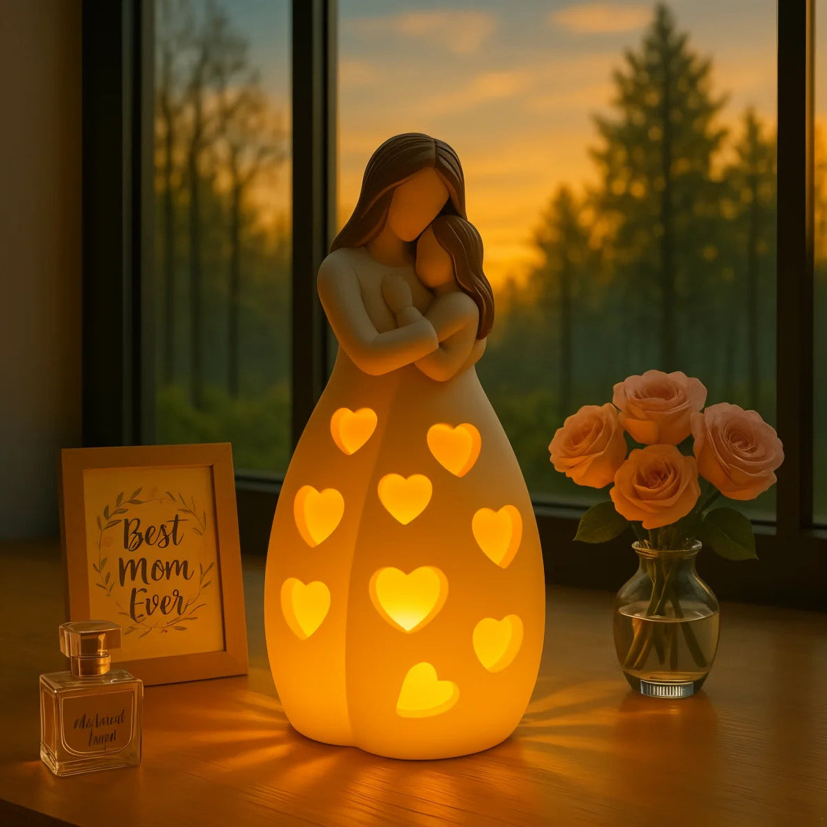 Sandsberg | Heart of Mum Ambient Lampe – Warmes LED Licht für Zuhause & Geschenkdekoration