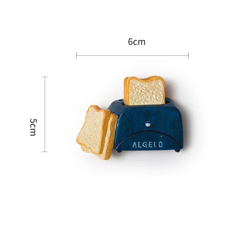 Sandsberg | Bionic Food Kühlschrankmagnet 3D kreative Cartoon Heimdekoration magnetischer süßer Kühlschrankmagnet magnetischer Aufkleber Kraft Nachricht