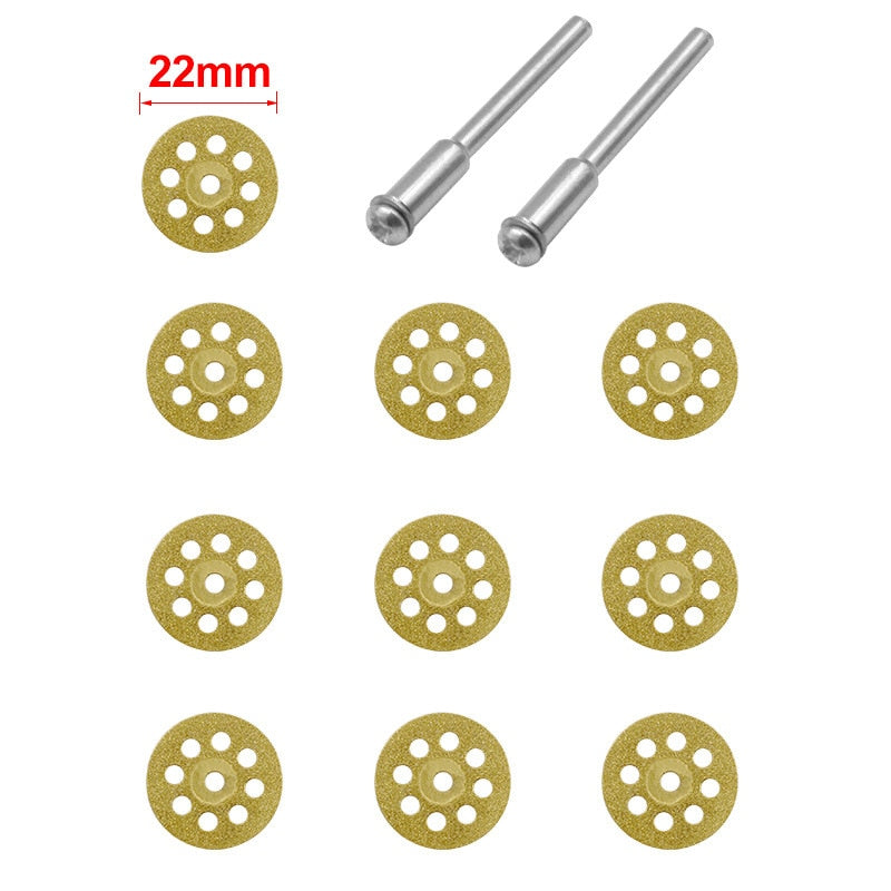 Diamant-Trennscheiben-Set - 10 Stück für Dremel Bohrer