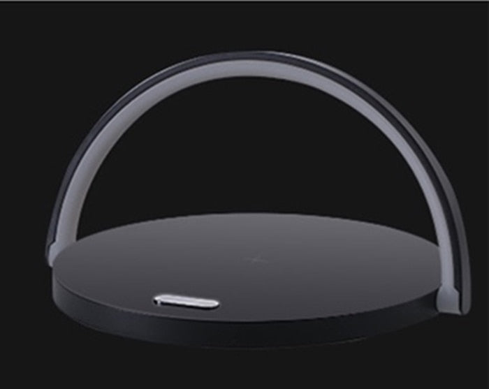 Bowlight Design™ - Stilvolle 3-in-1 Nachttischlampe mit Qi-Ladegerät