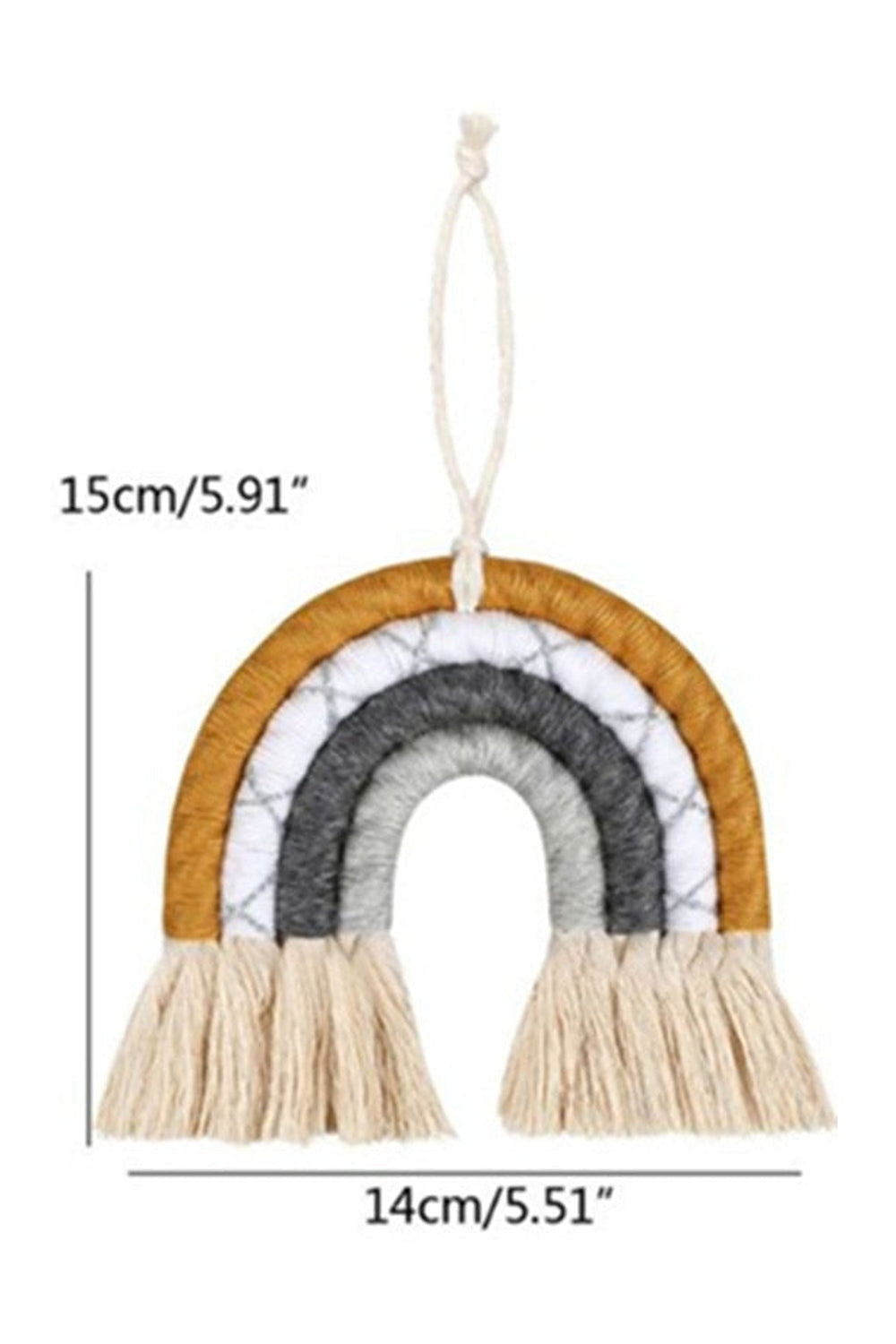 Makramee Regenbogen Wandbehang