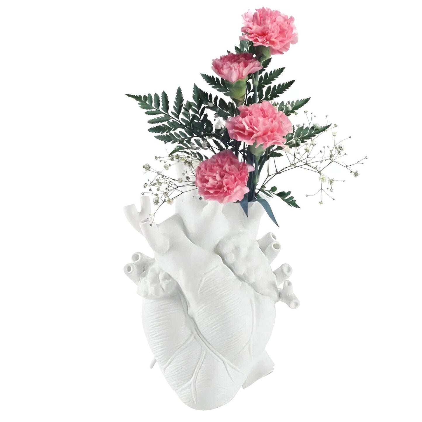 Herzförmige Harzblumenvase