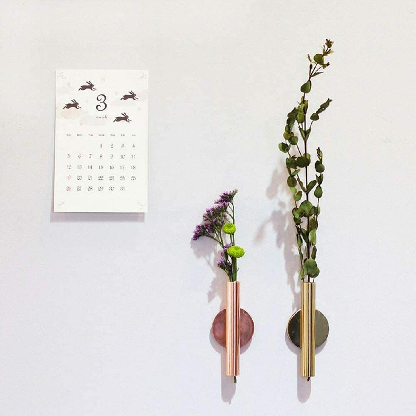 Sandsberg Wandvasen aus Metall | Modernes Design | Dekorative Wandhalterung für Blumen