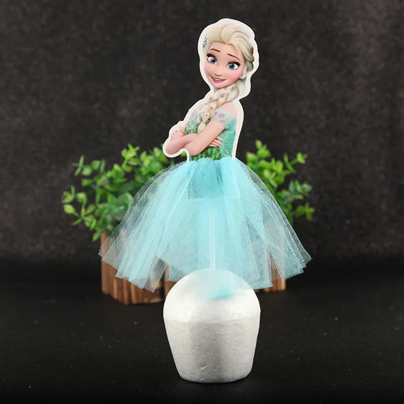 Frozen Elsa Anna Prinzessinnen Tortendekorationen - 1 Stück, Perfekt für Mädchen Geburtstagsfeier Dekorationen