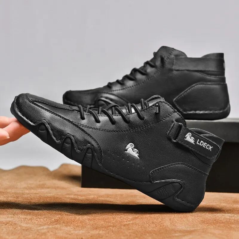 LEVI | Herren Stiefel Casual Motorrad Winterschuhe | Wasserdichte Hohe Sneakers Luxusschuhwerk