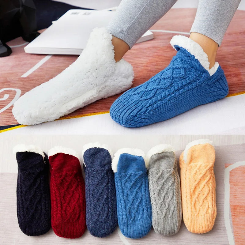 CozyGrip | Bequeme winterwarme Plüsch-Hausschuhe