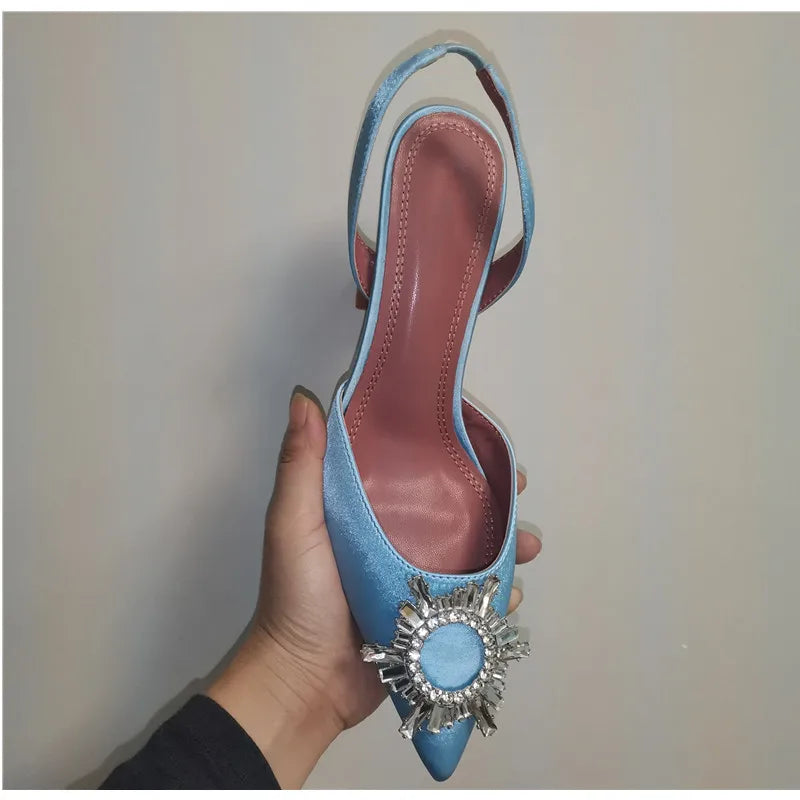 Stern Stil Damen Sandalen Elegante Spitzenschuhe Sommer Büro Dame Schuhe Hohe Absätze Gladiator