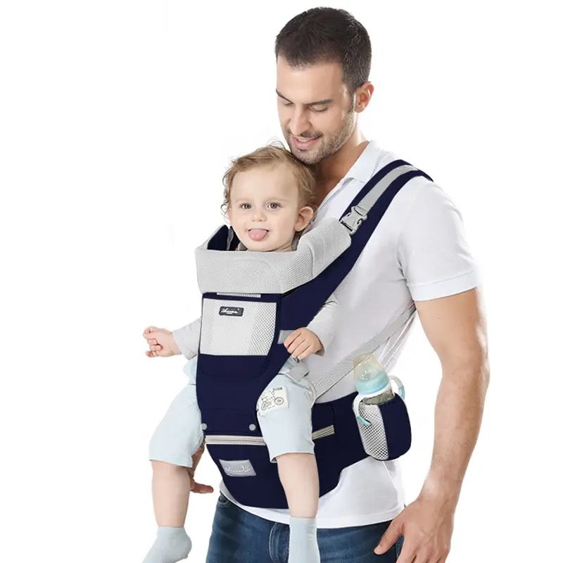 All-Position Babytrage - Hüftsitz Säugling Kleinkind Rucksack mit Kanguru Wickeltrage