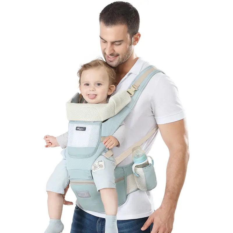 All-Position Babytrage - Hüftsitz Säugling Kleinkind Rucksack mit Kanguru Wickeltrage