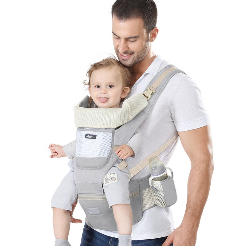 All-Position Babytrage - Hüftsitz Säugling Kleinkind Rucksack mit Kanguru Wickeltrage