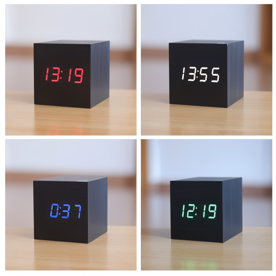 Sandsberg | Elegante digitale LED Holz Uhr