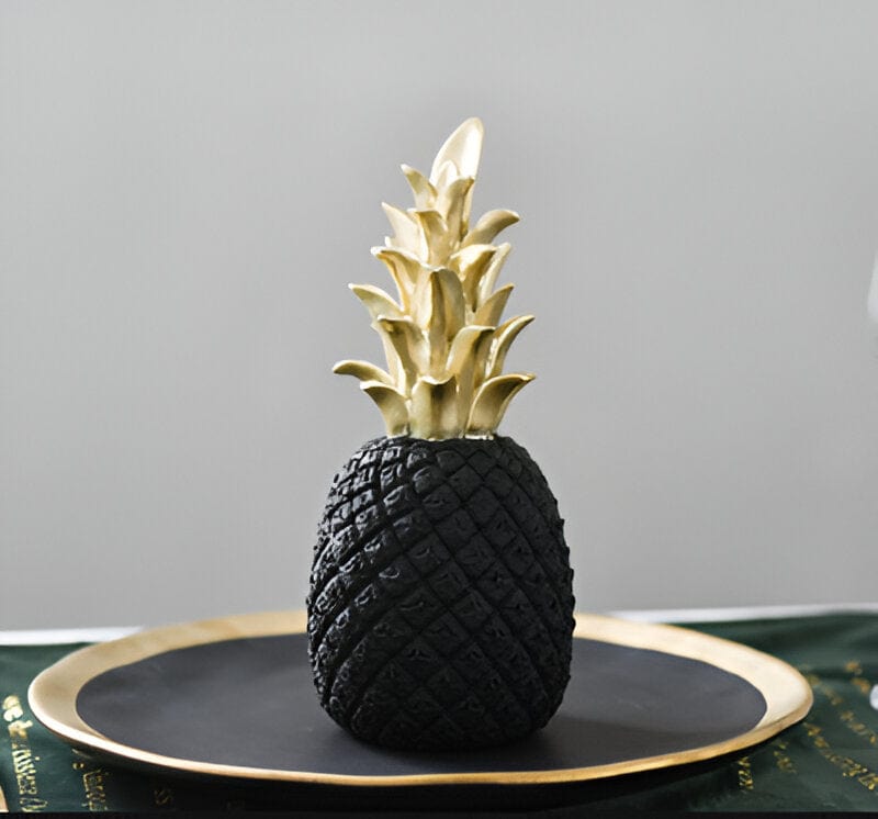 Goldene Ananas Pflanzenornamente